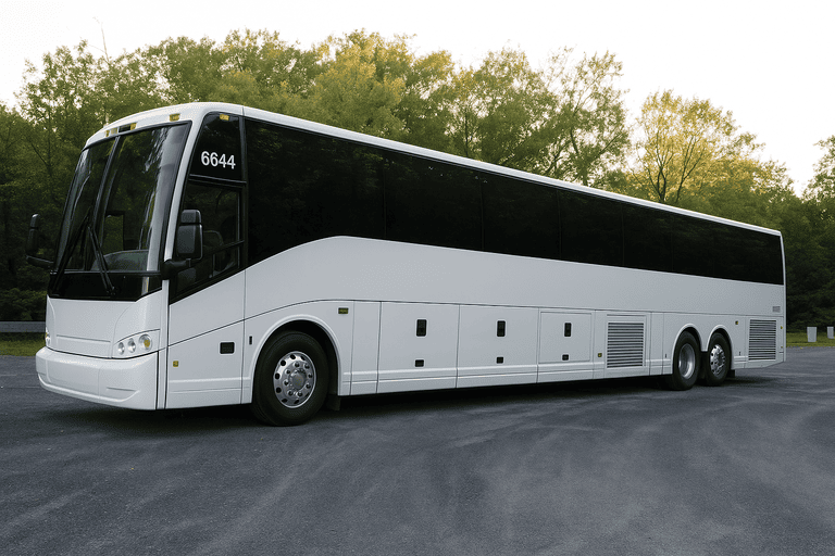 exterior of Charter Bus Rental Weymouth coach bus