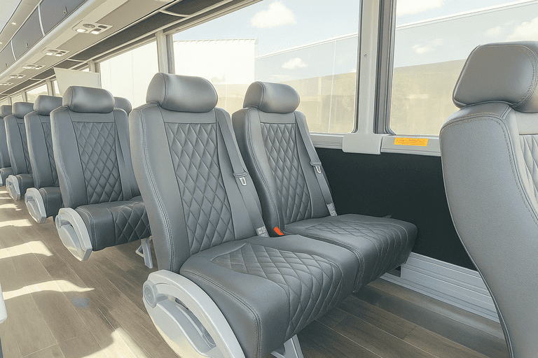 interior of Charter Bus Rental Weymouth charter bus